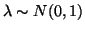 $ \lambda \sim N(0, 1)$